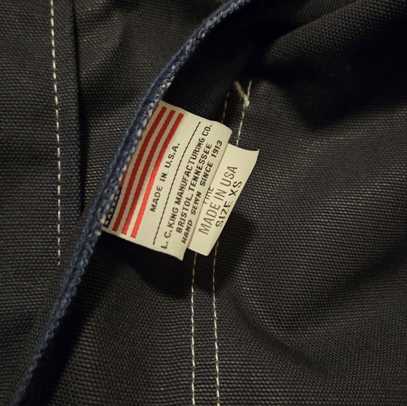 LC King x Pointer Brand X-small Navy denim duck chore coat - Picture 6 of 6